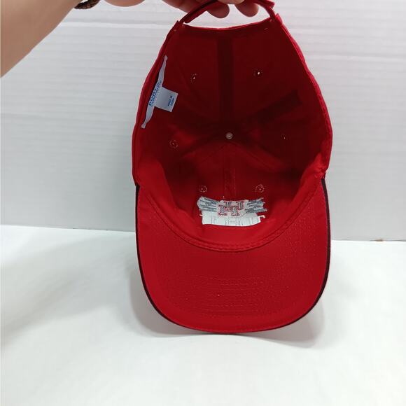 UH TDECU Stadium Dad Hat Cap‎ Cloth Strap Adjustable Red - Picture 6 of 7